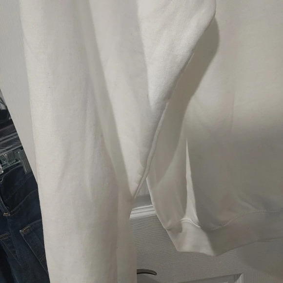 NWOT Barbie White with Pink BARBIE Logo Crew-neck Sweatshirt in Size XL - Picture 5 of 8